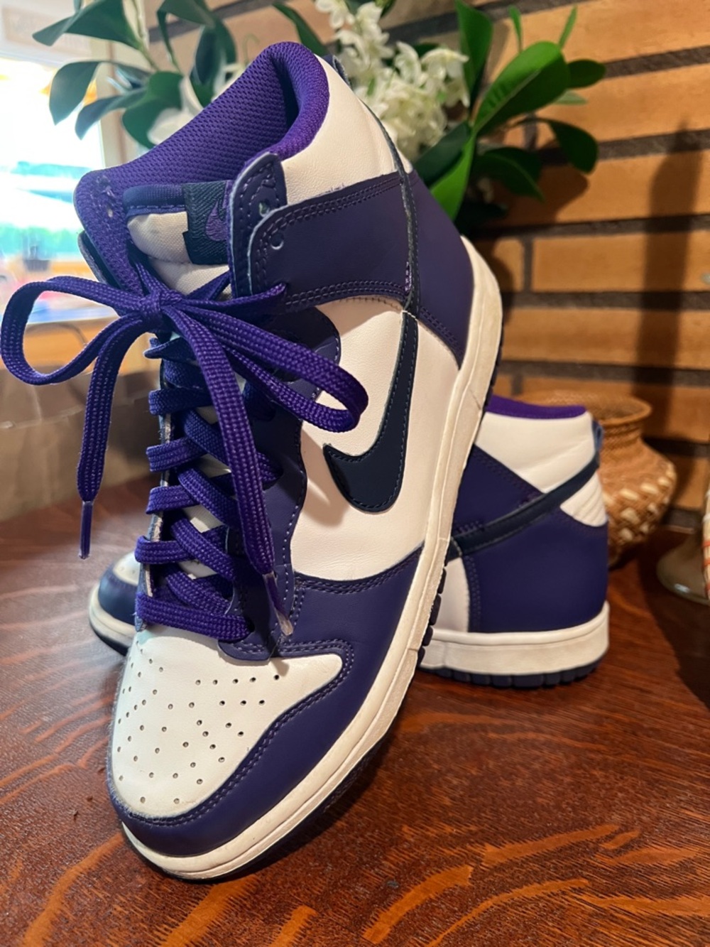 Nike Dunk High GS 'Electro Purple Midnight Navy' sneakers
